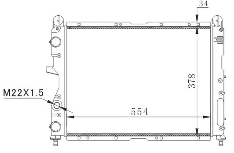 RADYATÖR TMPR 2.0 İ AC KLİMASIZ MEK 558x367x36 ALÜMİNYUM-ORIS-82440263-7635141-71735347