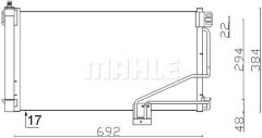 KLIMA RADYATORU MERCEDES W203 CL203 S203 C209 A209-MAHLE AC347001S-A2035001254