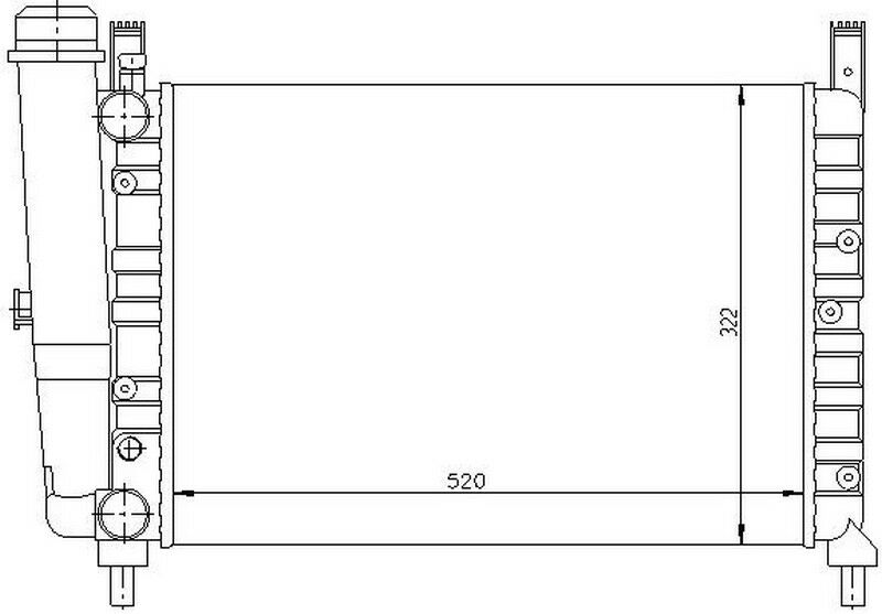 RADYATÖR UNO 70 1.4 ie-1.5 ie MEK 520x322x23-ORIS-46551218-7739955
