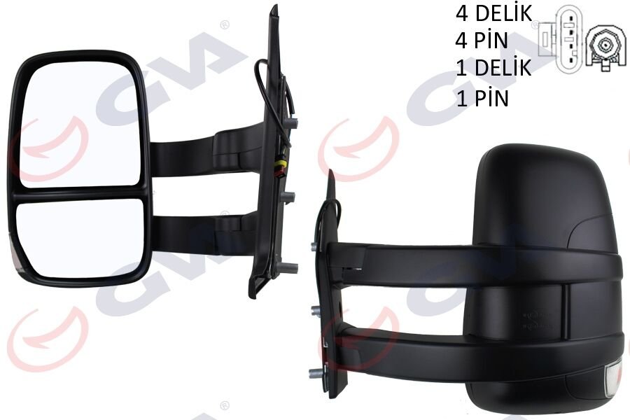 DIŞ DİKİZ AYNASI SOL DAILY 06 MEKANİK UZUN KOL SİNYALLİ KONVEKS 2 FİŞ VM-6951L-GVA 1029921