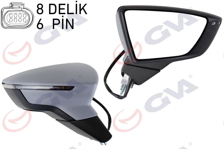 DIŞ DİKİZ AYNASI SAĞ IBIZA 17 ELEKTRİKLİ ISITMALI SENSÖRLÜ SİNYALLİ ASTARLI KONVEKS VM-369EHP-BSR-GVA 1061532-6F1857508F