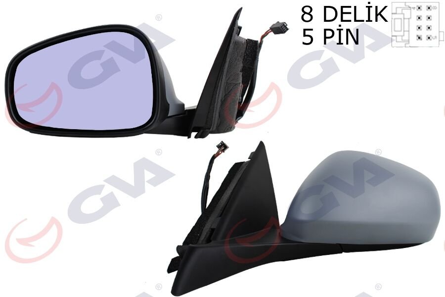 DIŞ DİKİZ AYNASI SOL GIULIETTA 10 ELEKTRİKLİ ISITMALI ASTARLI MAVİ CAM ASFERİK 5 FİŞ VM-6413EHPAL-GVA 1099751-156090463-156059789