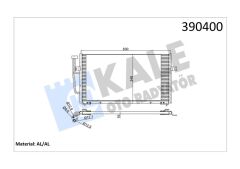KLİMA KONDENSERİ VOLVO S40 I-V40 AL-AL 628X348X16-KALE-30871579-30897260