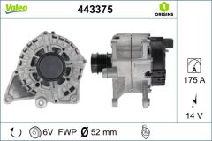 ALTERNATOR 14V 175A MERCEDES W204 W205 W212 W213 C253 R172 W447-VALEO 443375-A0009060922