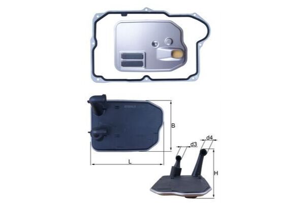 OTOMATIK SANZIMAN YAGI FILTRE SETI MERCEDES W176 W177 W246 W247 C117 C118 X156-MAHLE HX161D-A2463772400-A2463710780