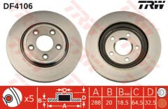 FREN DISKI ARKA JAGUAR S-TYPE 2 X200 XJ X350. X358-TRW DF4106-XR858224-XR827087-JLM20802