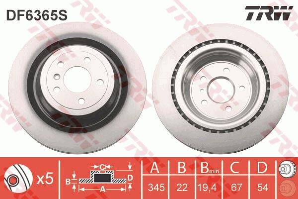FREN DISKI ARKA 4-matic MERCEDES X166 W166 C292-TRW DF6365S-A1664230212