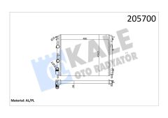 RADYATÖR CLIO II 1.9 DZL. 732720 2 SIRA AL PL SİSTEM-KALE-7700428658