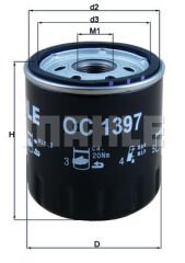 YAĞ FİLTRESİ BOXER-JUMPER-VIVARO C-ZAFIRA LIFE-P308-P508-P3008-P5008-EXPERT-JUMPY-C4-C5-TOYOTA PROACE 2.0 DW10 DTR-DTH-DTL BlueHDI-TDCI-MAHLE OC1397-9809532380-SU001A4322