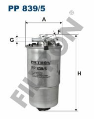 YAKIT FİLTRESİ CORDOBA 02-09 -IBIZA IV 02-09 -FABIA 00-08 -POLO 01- 1.4TDI-1.9TDI-1.9SDI-FILTRON PP839.5-6Q0127401B-6Q0127400A