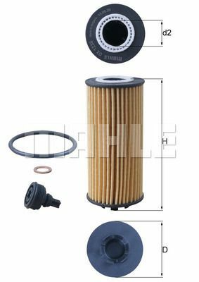 YAG FILTRESI BMW B37 B38 B47 B48 F40 F45 F46 F48 F39 MINI F54 F55 F56 F60-MAHLE OX1238D-11428593186