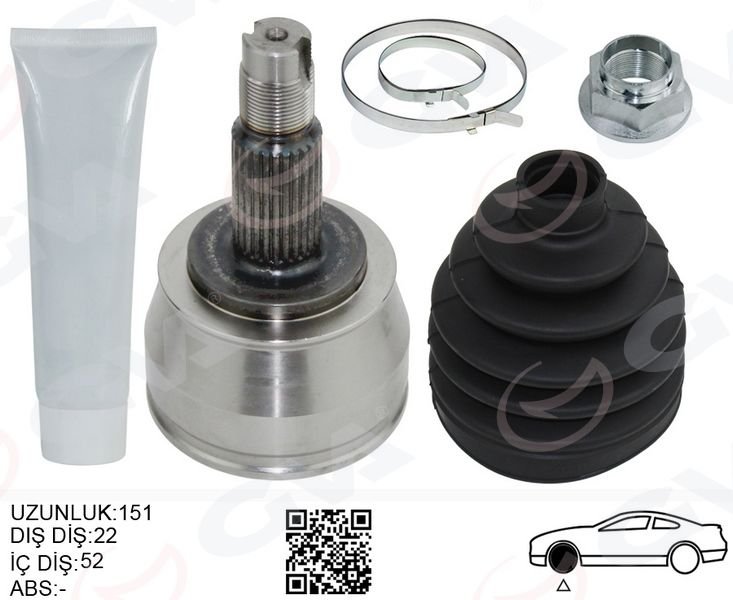 AKS KAFASI PALIO ALBEA 1.6 16V DIS:22 IC: 22 CONTA CP:52MM U:151.5MM-GVA-46307122-7078573