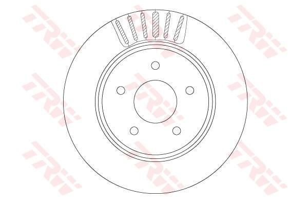 ARKA FREN DISKI RENAULT KOLEOS II 16 NISSAN X-TRAIL III 14 HAVALANDIRMALI 5 DELİK-TRW DF6789-432064CE0A-432064423R
