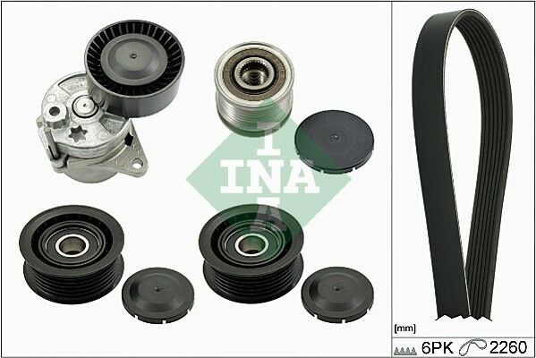 KANALLI KAYIS SETI MERCEDES W639 B906 KUTUKLU. ALTERNATOR KASNAKLI-INA 529011522-A6462000570-A6111550715-6PK2260