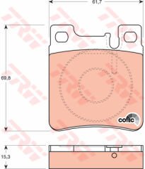 FREN BALATASI ARKA MERCEDES W203 C208 W124 W210 W140-TRW GDB1123-A0034204920