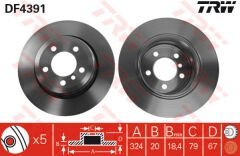 FREN DISKI ARKA BMW E65 E66-TRW DF4391-34216864045
