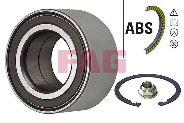 ÖN TEKER RULMANI FIESTA V 01 FOCUS 98 04 FUSION 02 12 COURIER 14 KA III 16 ECOSPORT 13 MAZDA 2 07 15 KIT ABS LI 38.993x72x37 BAH-0106DX-FAG 713615730-HCPC1K018AA-2356115