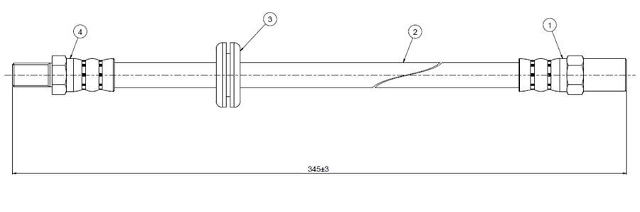 FREN HORTUMU ön Samara 85--CAVO C800233A-21083506060