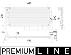 MOTOR SU RADYATORU BMW B37 F45 F46 F48 MINI F56 F55 F57 F60 PREMIUM LINE-MAHLE-17117617630 17117617632