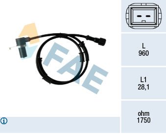 ON ABS SENSORU VOLVO S40 I 644 1.6 99 04 V40 645 95 04-FAE 78350-30854299