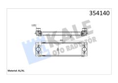 TURBO INTERCOOLER RADYATORU FORD TRANSIT 2.2 135 140PS 11 3.2 200PS TDCI 06-KALE 354140-8C169L440BB-8C169L440CA-4851182