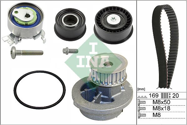 DEVİRDAİMLİ EKSANTRİK GERGİ KİTİ ASTRA F-CORSA B-VECTRA B 1.4i-1.6i-1.8i 16V X14XE-X16XEL-X18XE 1334066-9192797-90444079-INA 530007830-95516734-1606274-93180219-1629061