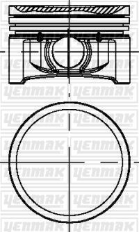 PİSTON SEKMAN STD 69.00 MM TWNG-CLIO II-CLIO III 1.2 75PS BENZİNLİ 93-09 D4F 740-YENMAK 31-04184-000
