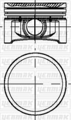 PİSTON SEKMAN STD 69.00 MM TWNG-CLIO II-CLIO III 1.2 75PS BENZİNLİ 93-09 D4F 740-YENMAK 31-04184-000