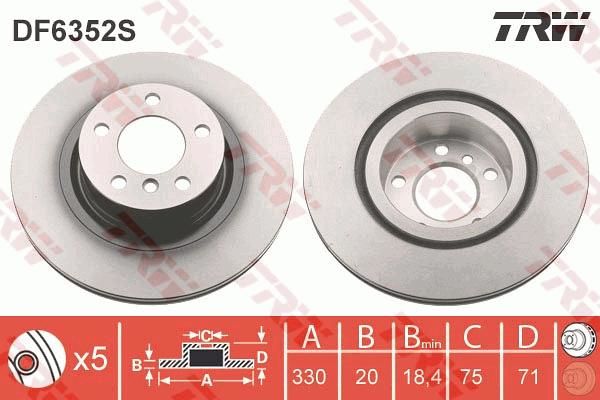 ARKA FREN AYNASI ADET BMW X3 F25 X4 F26-TRW DF6352S-34206790362-6790362-6868936