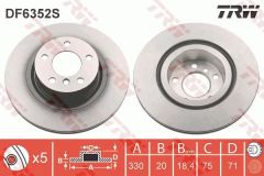ARKA FREN AYNASI ADET BMW X3 F25 X4 F26-TRW DF6352S-34206790362-6790362-6868936
