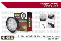CALISMA LAMBASI 9 LEDLİ YUVARLAK-NIKEN 0520010301