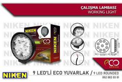CALISMA LAMBASI ECO 9 LEDLİ YUVARLAK-NIKEN 0520020301