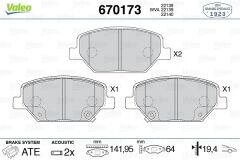 ÖN BALATA INSIGNIA B 2017 17-VALEO 670173-84120877-84120877
