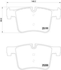 FREN BALATASI ÖN BMW F20 F30 F22 F32 F33 F34 F36 F25 F26-VALEO 670288-34114073936-34106859181-34116856193