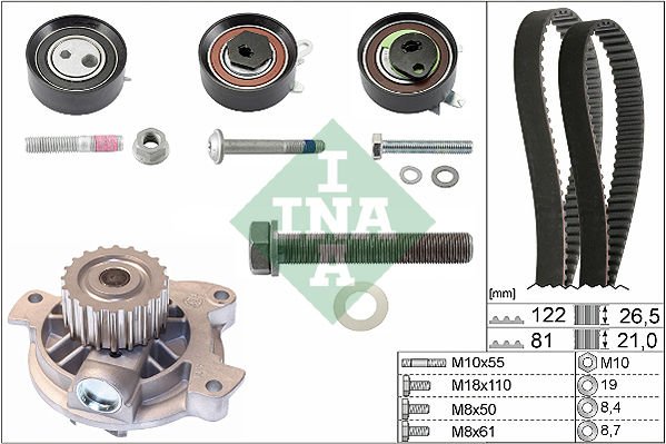 DEVİRDAİMLİ TRİGER SETİ 122x26.5 -077x21 T4 2.5TDI-LT35 2.5TDI ACV-ANJ-AVR-INA 530048330-074198119-074198119H-074198119Q