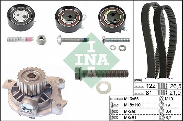 DEVİRDAİMLİ TRİGER SETİ 122x265 T4 2.5TDI 96-03 -LT35 2.5TDI 96-06 -VOLVO V70 2.5YDI AJT-AYY-INA 530048430-074198119B-074198119G-074198119P