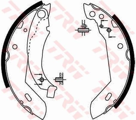 PABUÇLU FREN BALATASI ARKA CLIO I 1990-1998-RAPID 1985-1998-SUPER 5 1984-1996-11 1983-1988-19 I 1988-TRW GS8158-7701202288-7701349648-7701349642