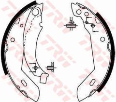 PABUÇLU FREN BALATASI ARKA CLIO I 1990-1998-RAPID 1985-1998-SUPER 5 1984-1996-11 1983-1988-19 I 1988-TRW GS8158-7701202288-7701349648-7701349642