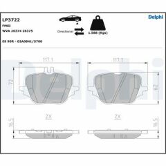 FREN BALATASI ARKA MERCEDES W206 S206 X254 W223 V223-DELPHI-A0004209305