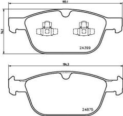 ÖN BALATA VOLVO XC60 D3 2008-2017 D4 12-17 D5 08-15 T5 2010-1207 T6 2008-2017 156-VALEO 670381-31277334-30793943-31277271