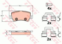 ARKA BALATA MONDEO 07 GALAXY 06 SMAX 06 VOLVO S60 S80 06 V70 07 V60 XC60 FREELANDER 2.2 06 31317483-TRW GDB2125-6G912M008FD-30794554-WVA24496