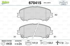 ÖN BALATA RENAULT KADJAR 15 KOLEOS II 15 NISSAN QASHQAI J11 13 X TRAIL III 14-VALEO 670415-410604EA0A-D10604CA0A-410601596R
