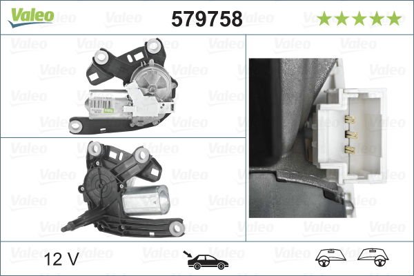 SİLECEK MOTORU ARKA CITROEN Berlingo 08 ; PEUGEOT Partner 08-VALEO-6405LR-6405-LR