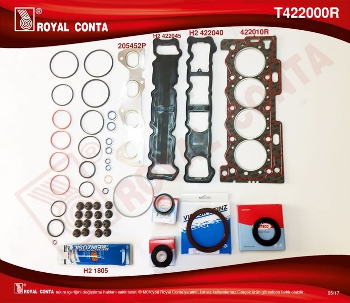 MOTOR TAKIM CONTASI CORTECO KEÇELİ S.LASTİKLİ P206-P207P307-P1007-C2-C3-C4 1.4 16V 03 88HP ET3J4-ROYAL T422000R