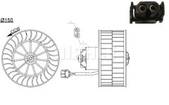 KALORIFER MOTORU BMW E36 12V KLIMASIZ-MAHLE AB44000S-64118390434
