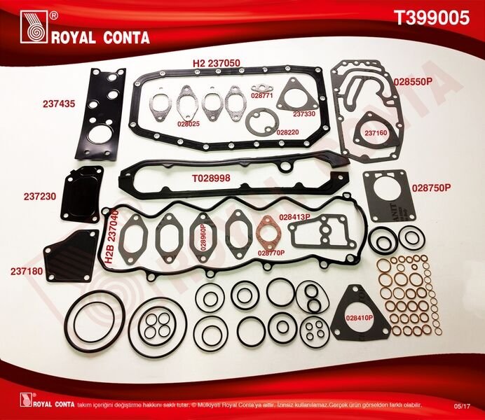 MOTOR TAKIM CONTA SKC SİZ DUCATO 2.8 D 98-02-ROYAL T399005