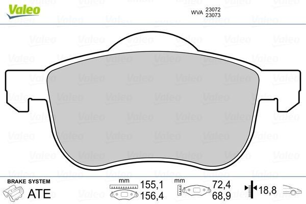 ÖN BALATA VOLVO S60 00-10 S80 98-06 V70 97-07 XC70 00-07 S70 97-00-VALEO 670479-8634921-8623861-31262503-WVA23072