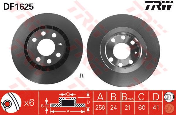 ÖN FREN AYNASI ASTRA F-VECTRA A-B-CALIBRA A-KADETT E-ASCONA C-LANOS 97 CIELO 256x24x4DLxHAVALI 90487402-93182282-93182304-TRW DF1625-569001-569008-569042-90295087