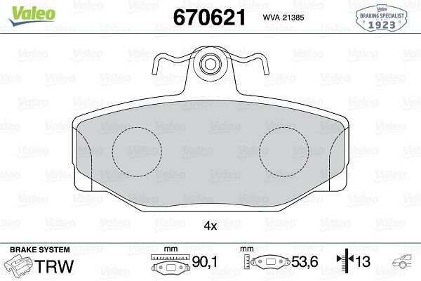 ARKA BALATA VOLVO V70 2.0T 2.3 2.5 XC70 2.4T S70 740 760 780 940 S90 V90-VALEO 670621-271829-272291-271573-270923