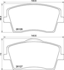 ÖN BALATA VOLVO XC40 1.5T3 2.0D3 D4 T2 T4 T5 HYBİRD 2017 17 JANT B.Y TİP 140.6 CM-VALEO-31471407-31471408-32276931